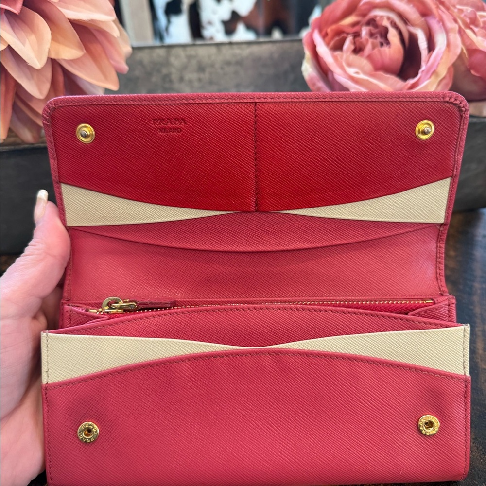 Prada Pink Leather Chain Wallet Crossbody - Picture 3 of 16